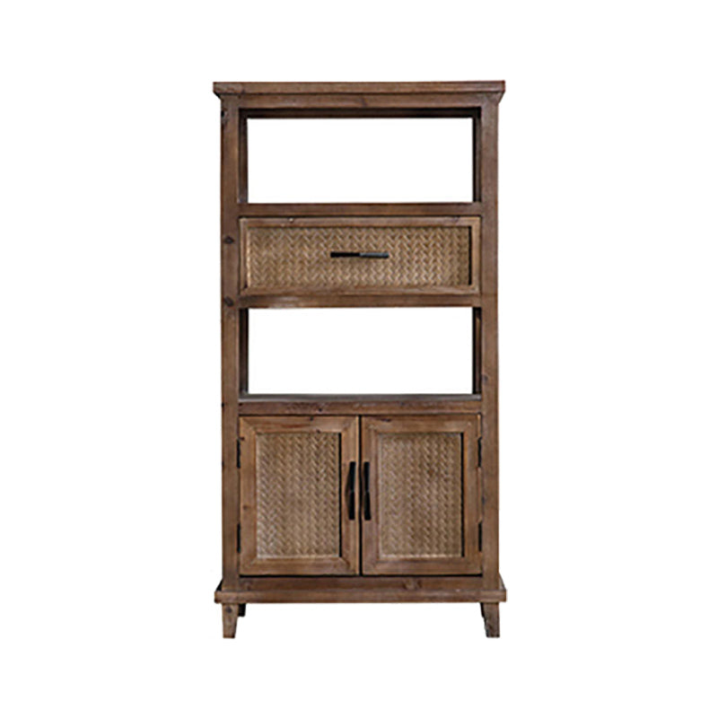 Industrial Wood Drawers Included Cabinet Distressed Brown Accent Cabinet 25"L x 14"W x 47"H Clearhalo 'Cabinets & Chests' 'cabinets_chests' 'furn' 'furn_cabinets_chests' 'Furniture' 'Living Room Furniture' 6292295