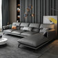 Gray 4/5-seater Sectional Faux Leather Pillow Top Arm Sectional Sofa