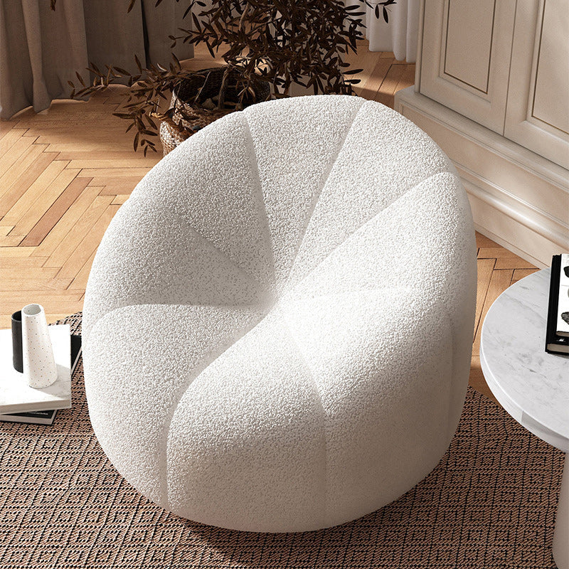 Contemporary Wool Standard Sofa, Sloped Arm Sewn Pillow Back Seating in White