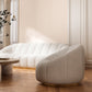Sofa standard en laine contemporaine, bras coulé à bras en pente siège arrière en blanc