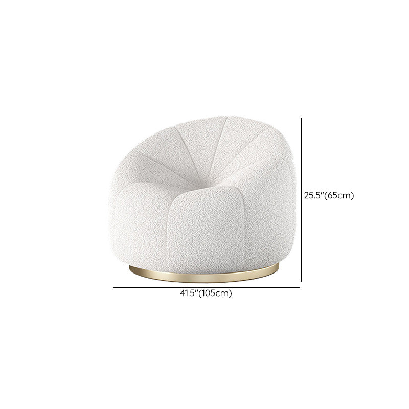 Sofa standard en laine contemporaine, bras coulé à bras en pente siège arrière en blanc