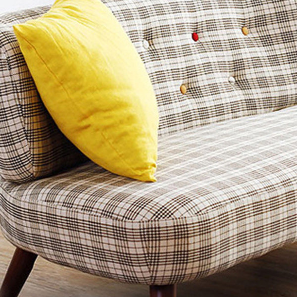 Contemporary Cotton Armless Sofa with Tufted Back and Solid Wood Legs Clearhalo 'furn' 'furn_sofas' 'Furniture' 'Living Room Furniture' 'Sofa' 'sofas' 6292361