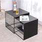 Ensemble de Table basse gigogne carrée, cadre en métal, Table de Cocktail basse avec étagère