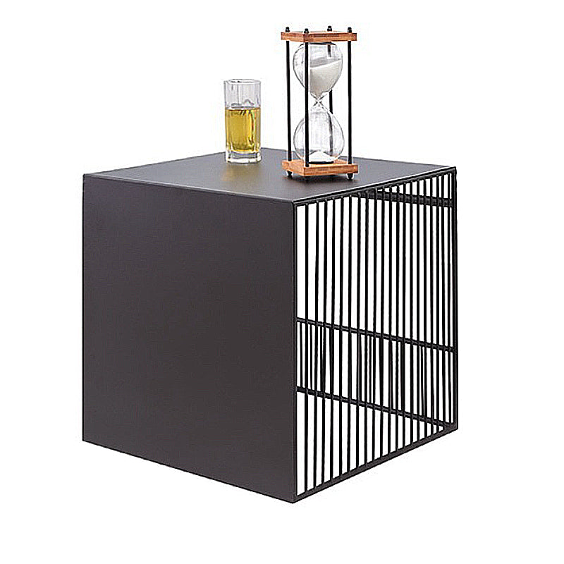 Ensemble de Table basse gigogne carrée, cadre en métal, Table de Cocktail basse avec étagère