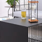Ensemble de Table basse gigogne carrée, cadre en métal, Table de Cocktail basse avec étagère