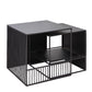 Ensemble de Table basse gigogne carrée, cadre en métal, Table de Cocktail basse avec étagère