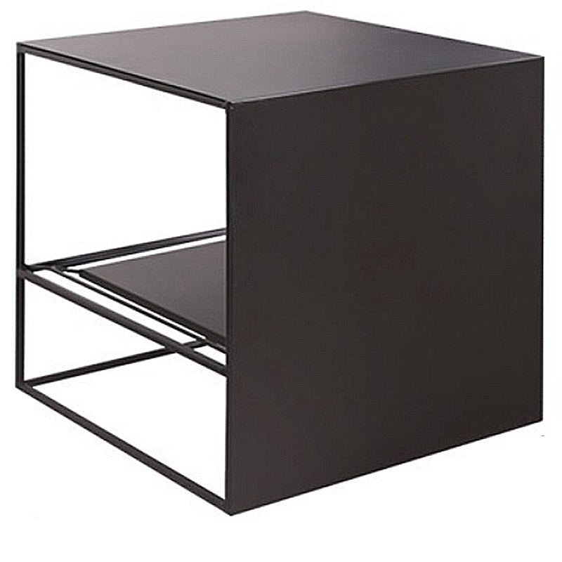Ensemble de Table basse gigogne carrée, cadre en métal, Table de Cocktail basse avec étagère