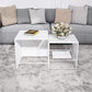 Ensemble de Table basse gigogne carrée, cadre en métal, Table de Cocktail basse avec étagère