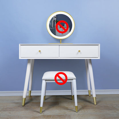 Scrivania di vanità in legno massiccio in bianco moderno con tavolo da toeletta