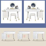 Scrivania di vanità in legno massiccio in bianco moderno con tavolo da toeletta