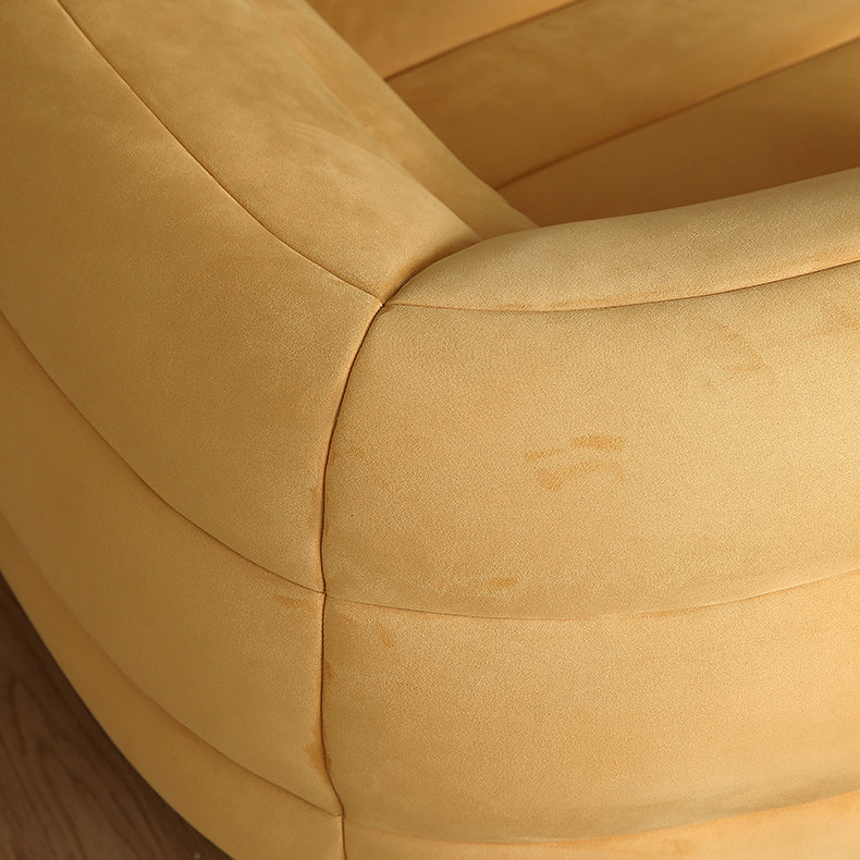 Tuxedo Arm Sofa Sewn Pillow Back Standard Seating in Orange Clearhalo 'furn' 'furn_sofas' 'Furniture' 'Living Room Furniture' 'Sofa' 'sofas' 6292454