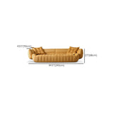 Tuxedo Arm Sofa Sewn Pillow  Back Standard Seating in Orange