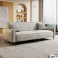 Contemporary 31.49" H Faux Leather Square Arm Sofa for Living Room