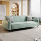 Contemporary 31.49" H Faux Leather Square Arm Sofa for Living Room