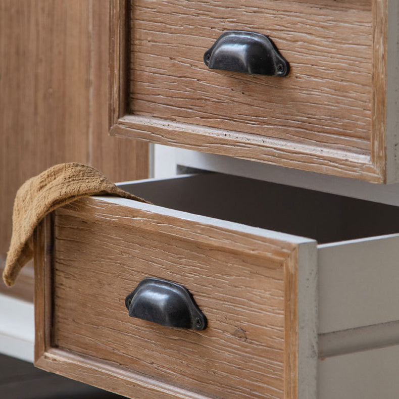 Wood 1 - Door Accent Cabinet Distressed Brown Shelves Included Chest with Drawers Clearhalo 'Cabinets & Chests' 'cabinets_chests' 'furn' 'furn_cabinets_chests' 'Furniture' 'Living Room Furniture' 6292485