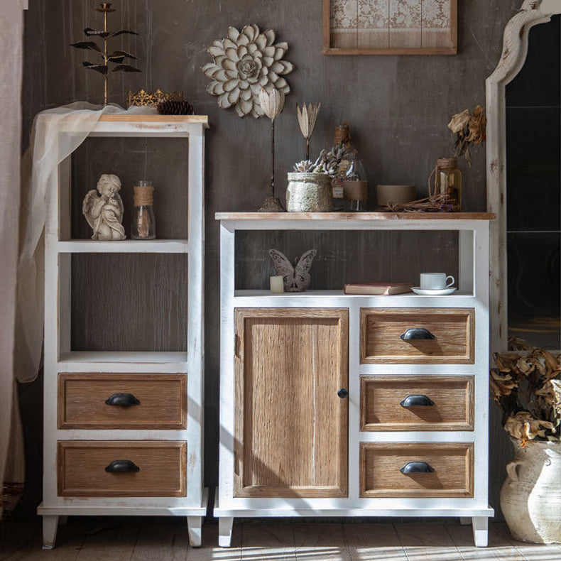 Wood 1 - Door Accent Cabinet Distressed Brown Shelves Included Chest with Drawers Clearhalo 'Cabinets & Chests' 'cabinets_chests' 'furn' 'furn_cabinets_chests' 'Furniture' 'Living Room Furniture' 6292490