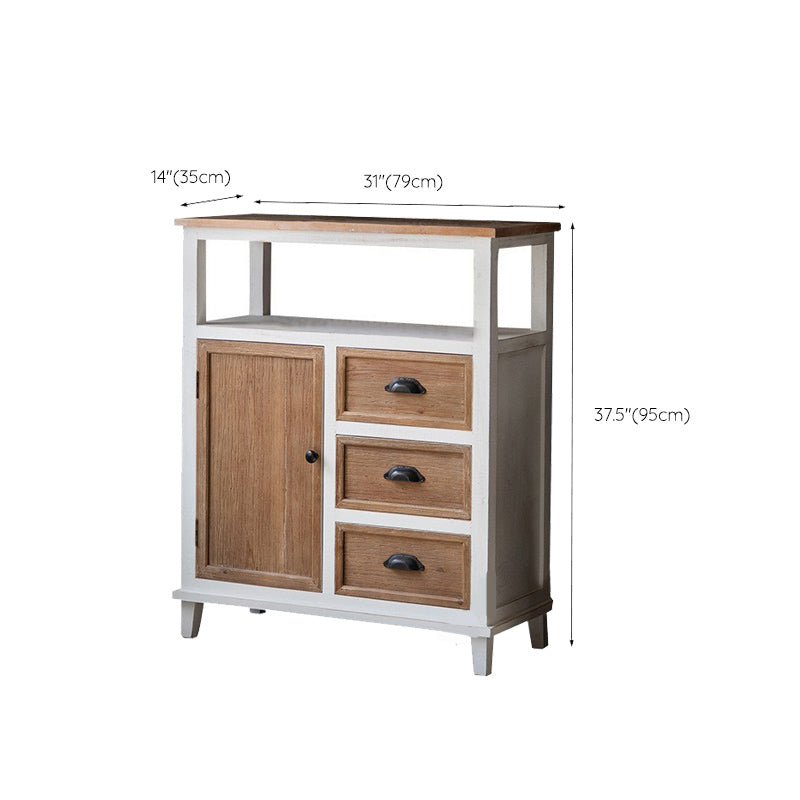 Wood 1 - Door Accent Cabinet Distressed Brown Shelves Included Chest with Drawers Clearhalo 'Cabinets & Chests' 'cabinets_chests' 'furn' 'furn_cabinets_chests' 'Furniture' 'Living Room Furniture' 6292495