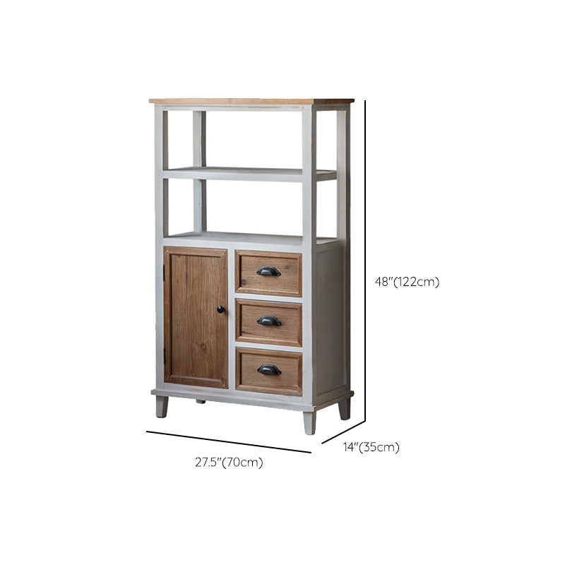 Wood 1 - Door Accent Cabinet Distressed Brown Shelves Included Chest with Drawers Clearhalo 'Cabinets & Chests' 'cabinets_chests' 'furn' 'furn_cabinets_chests' 'Furniture' 'Living Room Furniture' 6292496