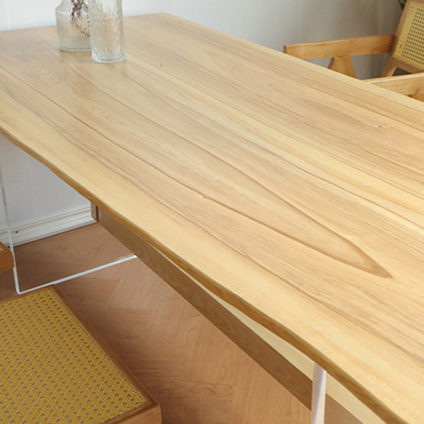 Rectangle Transparent Base Dining Table Modern Pine Wood Table for Living Room Clearhalo 'Dining Tables & Seating' 'Dining Tables' 'dining_table' 'furn' 'furn_dining_table' 'Furniture' 'Kitchen & Dining Furniture' 6294740