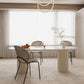 Slate and Metal Table Glam Style Simple Home Oval Dining Table