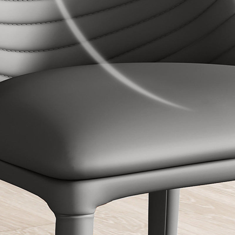 Upholstered Dining Chair Contemporary Faux Leather Kitchen Dining Chair