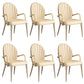 Upholstered Dining Chairs Beige Faux Leather Kitchen Dining Chairs