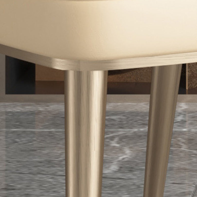 Upholstered Dining Chairs Beige Faux Leather Kitchen Dining Chairs