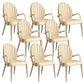 Upholstered Dining Chairs Beige Faux Leather Kitchen Dining Chairs