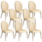 Upholstered Dining Chairs Beige Faux Leather Kitchen Dining Chairs