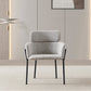 Kitchen Dining Arm Chair Contemporary Dining Chair with Black Metal Legs