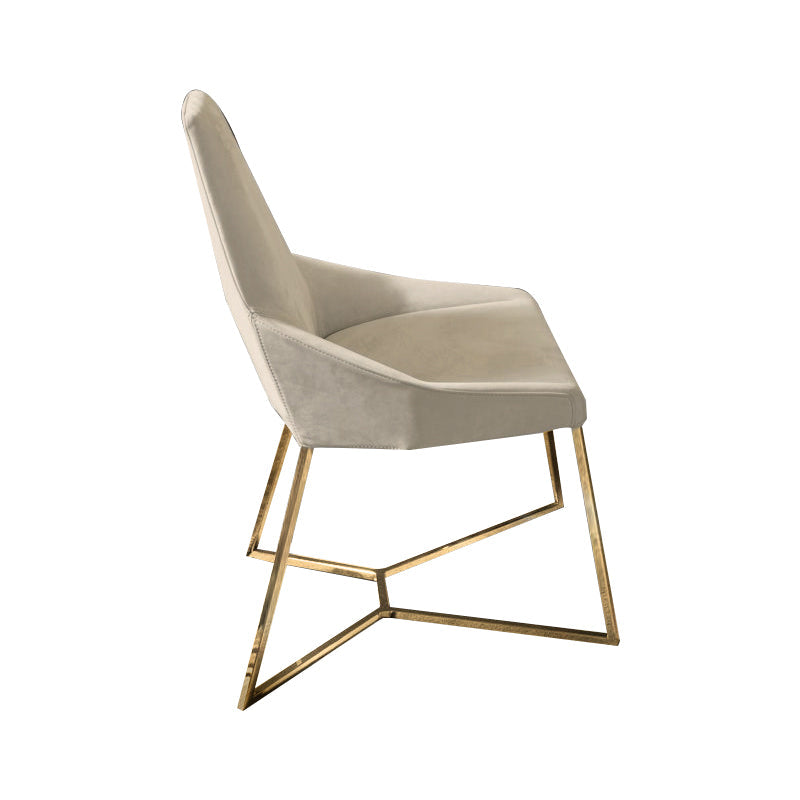 Sedie da pranzo cucine glam sedie laterali in vetro con gambe dorate