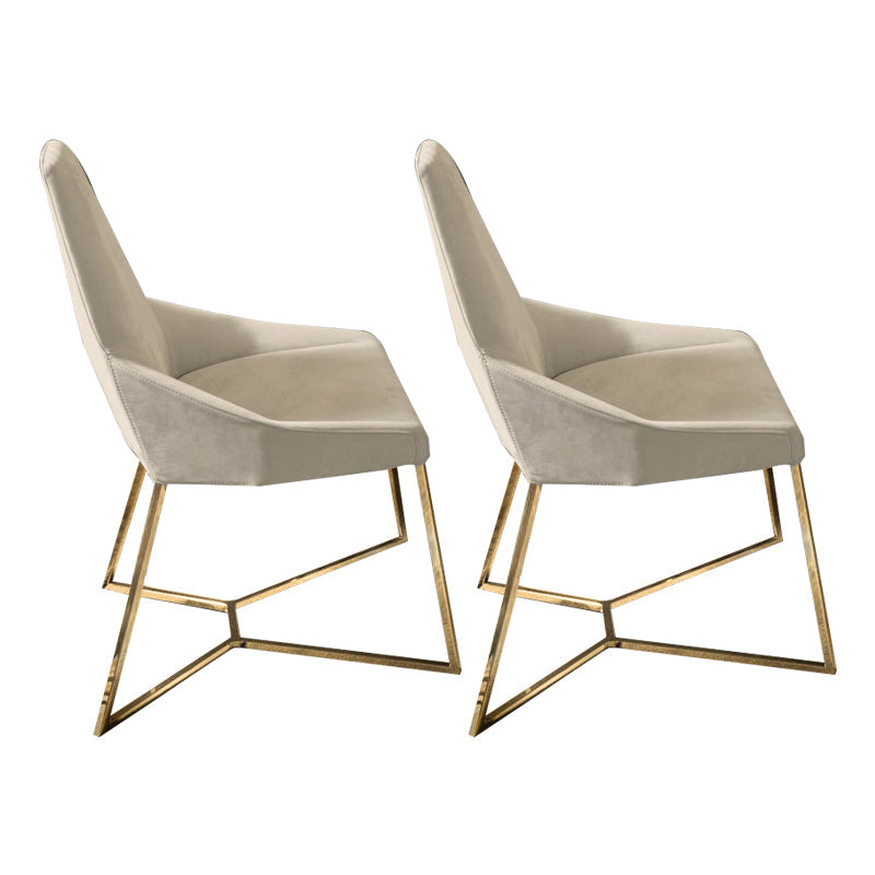 Sedie da pranzo cucine glam sedie laterali in vetro con gambe dorate