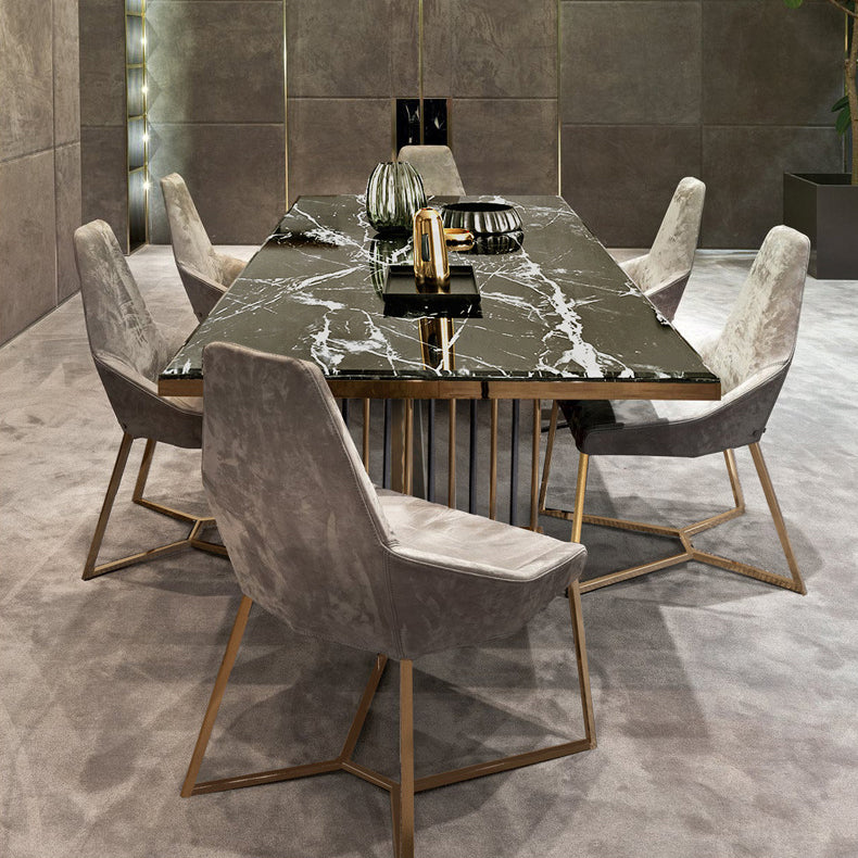 Sedie da pranzo cucine glam sedie laterali in vetro con gambe dorate