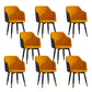 Industrial Arm Chair Solid Back Dining Room Chair for Kitchen Orange 8 Piece Set Clearhalo 'Dining Chairs' 'Dining Tables & Seating' 'dining_chair' 'furn' 'furn_dining_chair' 'Furniture' 'Kitchen & Dining Furniture' 6294853