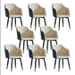 Industrial Arm Chair Solid Back Dining Room Chair for Kitchen Off-White 8 Piece Set Clearhalo 'Dining Chairs' 'Dining Tables & Seating' 'dining_chair' 'furn' 'furn_dining_chair' 'Furniture' 'Kitchen & Dining Furniture' 6294861