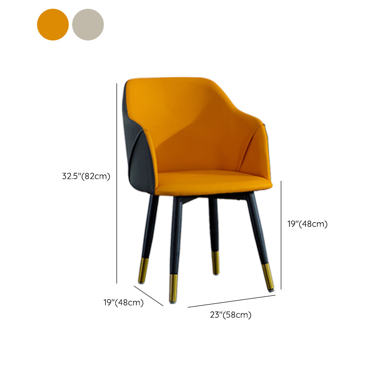 Industrial Arm Chair Solid Back Dining Room Chair for Kitchen Clearhalo 'Dining Chairs' 'Dining Tables & Seating' 'dining_chair' 'furn' 'furn_dining_chair' 'Furniture' 'Kitchen & Dining Furniture' 6294867