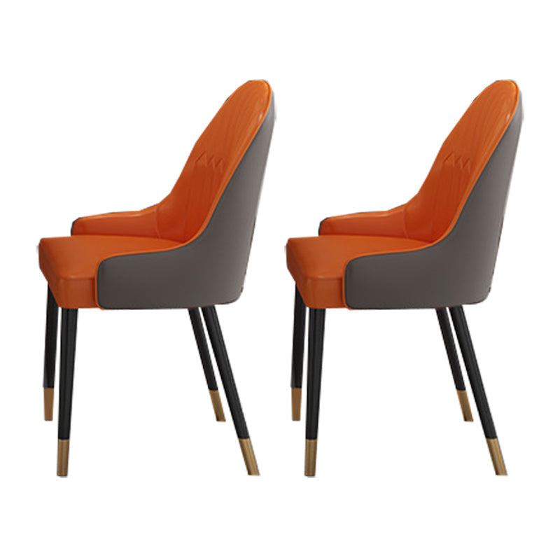 Contemporary Upholstered Armless Dining Chairs Parsons Chairs