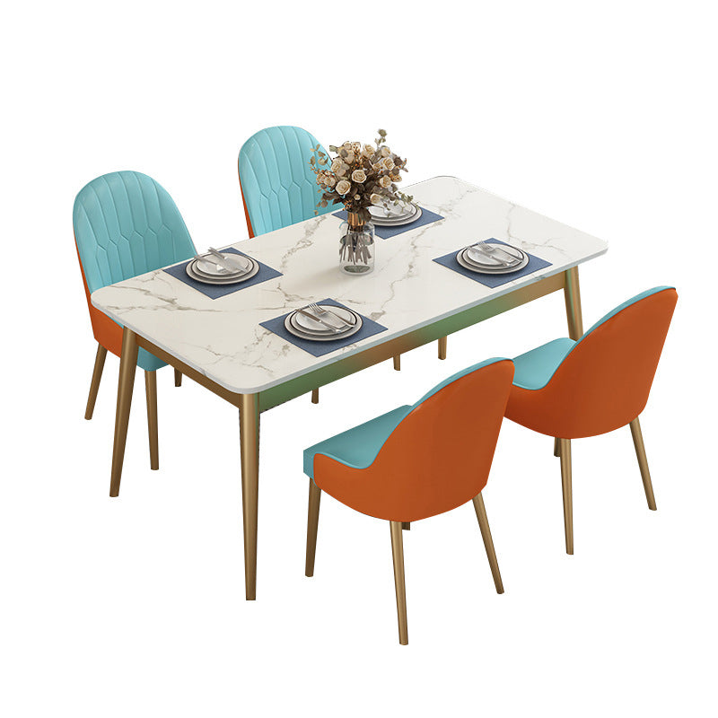 Contemporary Upholstered Armless Dining Chairs Parsons Chairs