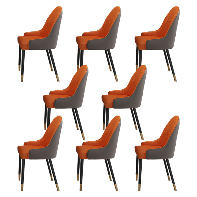 Contemporary Upholstered Armless Dining Chairs Parsons Chairs