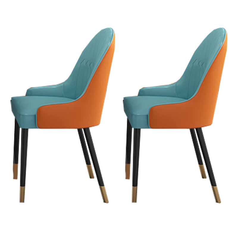 Contemporary Upholstered Armless Dining Chairs Parsons Chairs