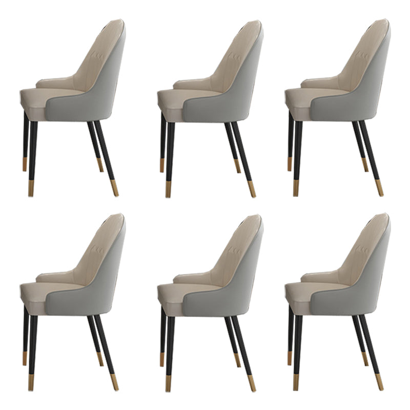 Contemporary Upholstered Armless Dining Chairs Parsons Chairs