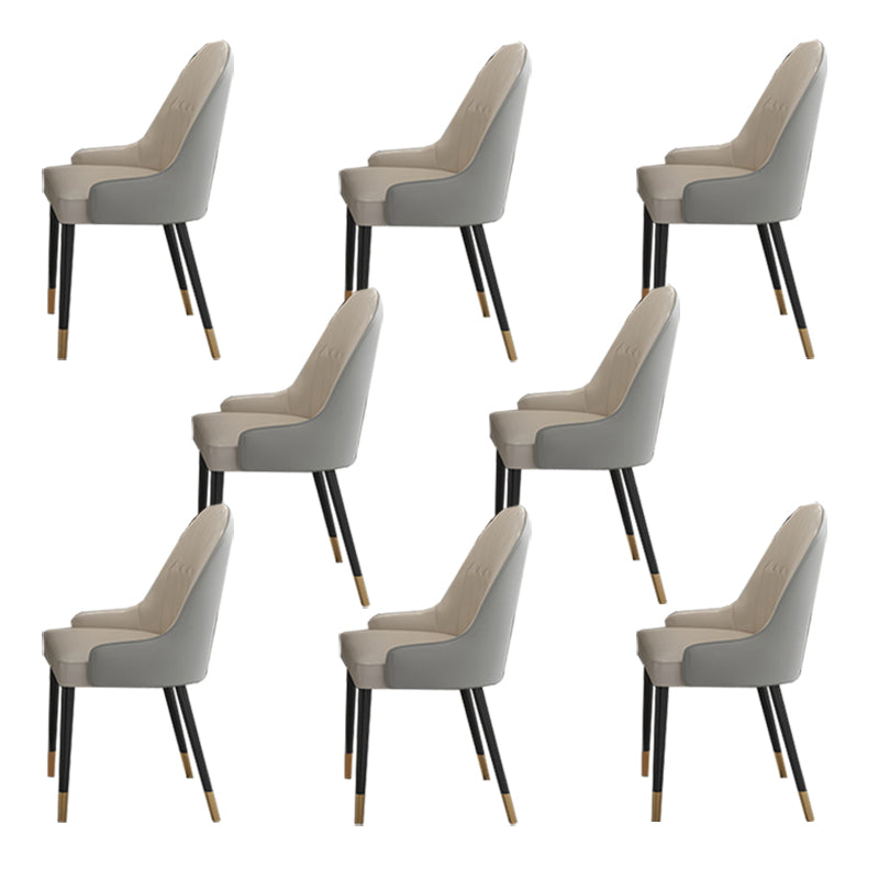Contemporary Upholstered Armless Dining Chairs Parsons Chairs
