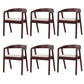 Traditional Wood Kitchen Dining Chairs Upholstered Arm Chairs Nut-Brown 6 Piece Set Clearhalo 'Dining Chairs' 'Dining Tables & Seating' 'dining_chair' 'furn' 'furn_dining_chair' 'Furniture' 'Kitchen & Dining Furniture' 6294896