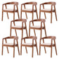 Traditional Wood Kitchen Dining Chairs Upholstered Arm Chairs Light Walnut 8 Piece Set Clearhalo 'Dining Chairs' 'Dining Tables & Seating' 'dining_chair' 'furn' 'furn_dining_chair' 'Furniture' 'Kitchen & Dining Furniture' 6294908