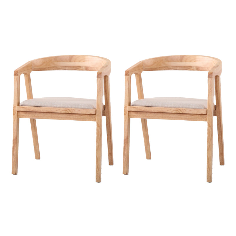 Traditional Wood Kitchen Dining Chairs Upholstered Arm Chairs Wood 2 Piece Set Clearhalo 'Dining Chairs' 'Dining Tables & Seating' 'dining_chair' 'furn' 'furn_dining_chair' 'Furniture' 'Kitchen & Dining Furniture' 6294910