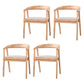 Traditional Wood Kitchen Dining Chairs Upholstered Arm Chairs Wood 4 Piece Set Clearhalo 'Dining Chairs' 'Dining Tables & Seating' 'dining_chair' 'furn' 'furn_dining_chair' 'Furniture' 'Kitchen & Dining Furniture' 6294911