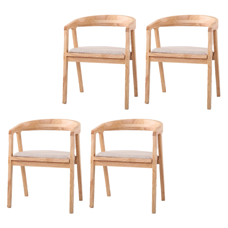 Traditional Wood Kitchen Dining Chairs Upholstered Arm Chairs Wood 4 Piece Set Clearhalo 'Dining Chairs' 'Dining Tables & Seating' 'dining_chair' 'furn' 'furn_dining_chair' 'Furniture' 'Kitchen & Dining Furniture' 6294911