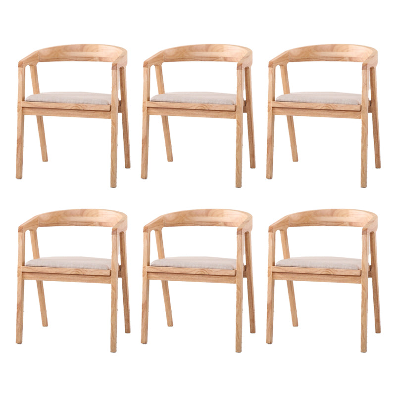 Traditional Wood Kitchen Dining Chairs Upholstered Arm Chairs Wood 6 Piece Set Clearhalo 'Dining Chairs' 'Dining Tables & Seating' 'dining_chair' 'furn' 'furn_dining_chair' 'Furniture' 'Kitchen & Dining Furniture' 6294912