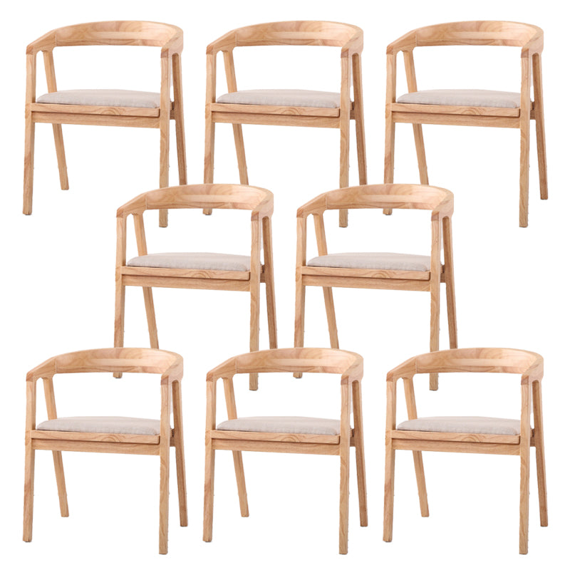 Traditional Wood Kitchen Dining Chairs Upholstered Arm Chairs Wood 8 Piece Set Clearhalo 'Dining Chairs' 'Dining Tables & Seating' 'dining_chair' 'furn' 'furn_dining_chair' 'Furniture' 'Kitchen & Dining Furniture' 6294913