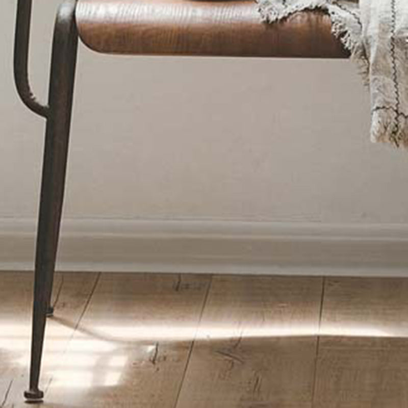 オープンバックサイドチェアインダストリアルスタイルのメタルとウッドダイニングチェア